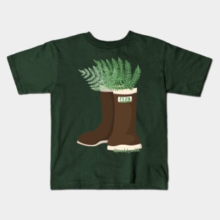 Fern Rainboots Kids T-Shirt